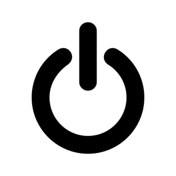 Power on off switch icon on white background. vector