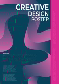Creative Gradient Cover Background Poster vector