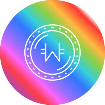 Won Currency Vector Icon