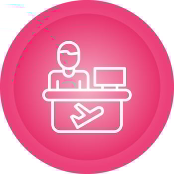 Travel Agent Vector Icon