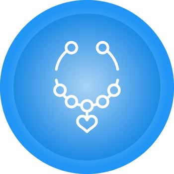 Heart Shaped Necklace Vector Icon