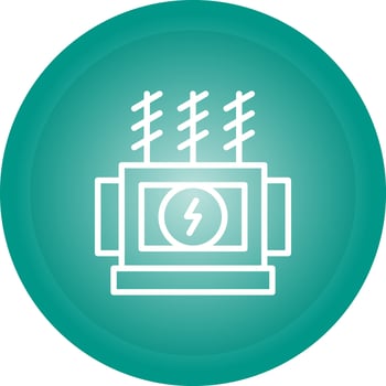 Power Transformer Vector Icon