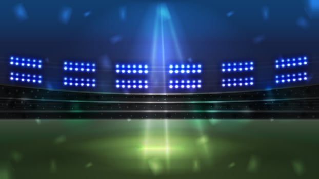 Blank Stadium arena with spotlights, background for your arts vector