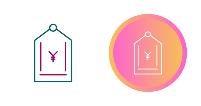 Yen Tag Vector Icon