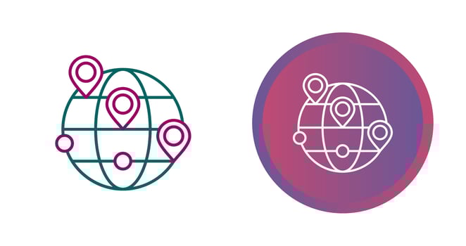 Worldwide Location Vector Icon
