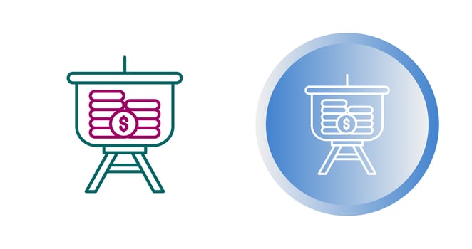 Dollar Presentation Vector Icon