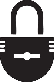Lock security icon symbol vector image. Illustration of the key secure access system vector design. EPS 10