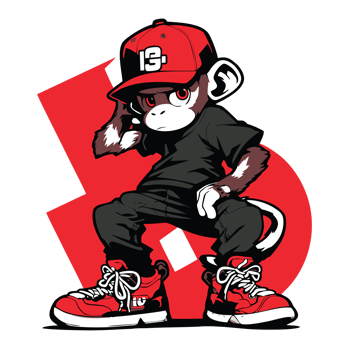 Ape character hiphop character for your creative design, generative AI png