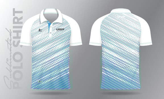 soft color sublimation Polo Shirt mockup template design for badminton jersey, tennis, soccer, football or sport uniform vector