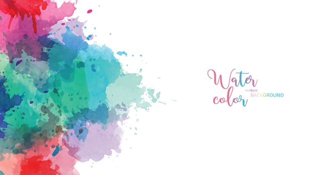 Pastel color splash abstract watercolor background vector
