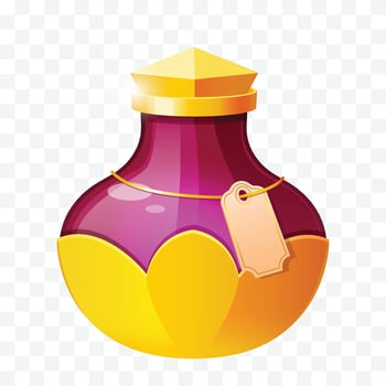 Vector potion bottle 3d icon illustration
