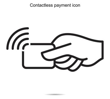 Contactless payment icon, vector illustration.