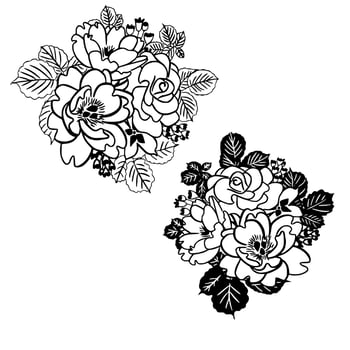 Flower Wreath Bouquet Cut File Vector