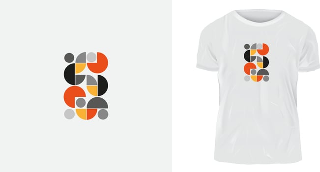t-shirt design concept, Abstract Geometric Art Print vector