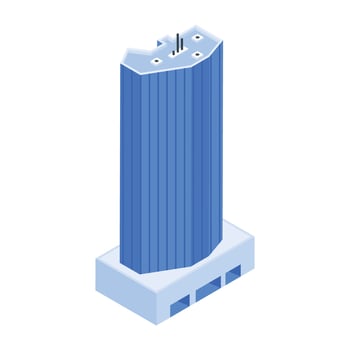 Set of Business Towers Isometric Icons vector