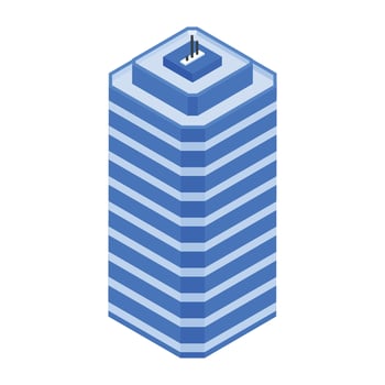 Set of Business Towers Isometric Icons vector