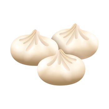 Vector dim sum traditional chinese dumplings asian food vector illustration