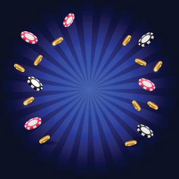 Vector casino background in realistic style