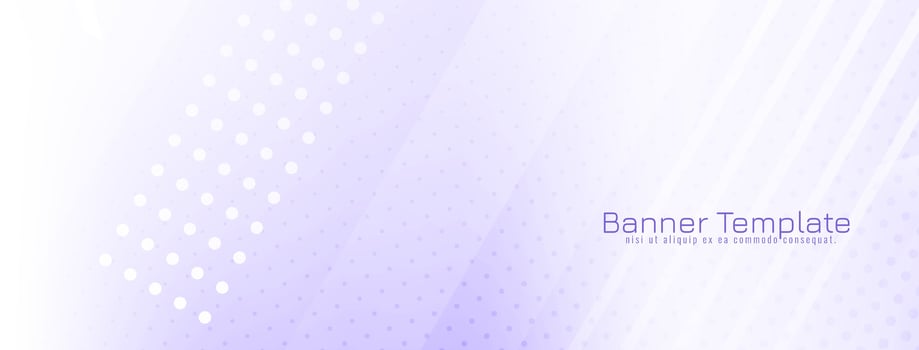 Soft violet color geometric design modern business banner vector