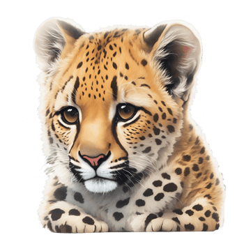 portrait of baby leopard AI Generative png