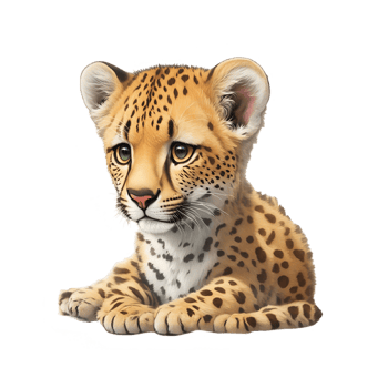 portrait of baby leopard AI Generative png