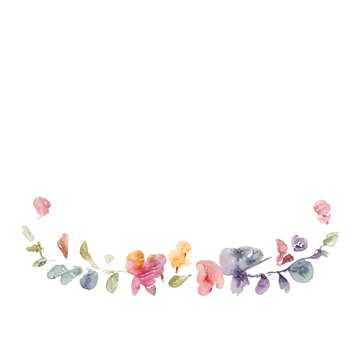 Vintage flower wreath clip art png