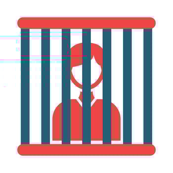 Prison Glyph Two Color Icon For Personal And Commercial Use. vector