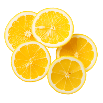 Fresh Lemon Slices Top View Citrus Display, ai generated png
