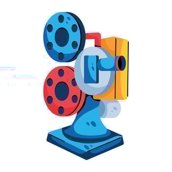 Trendy Vintage Projector vector