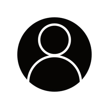 People icon in circle flat style icon vector
