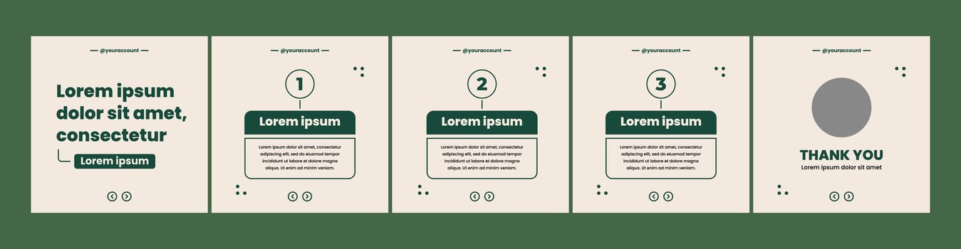 creative carousel template for social media post vector