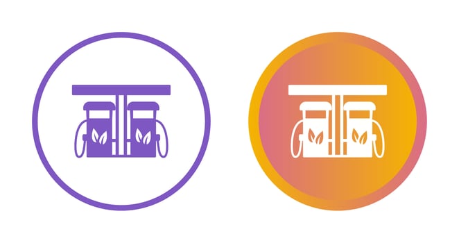 Eco friendly Petrol Pump Vector Icon