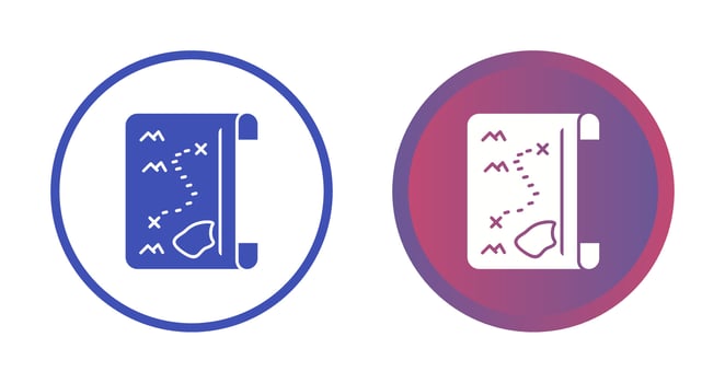 Pirate Map Vector Icon