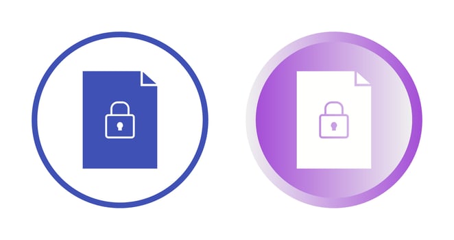 Secure Document Vector Icon