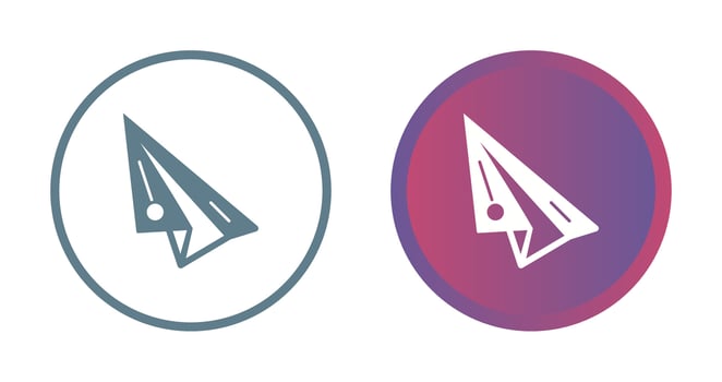 Paper Plane Vector Icon