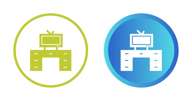 Television Set with Vector Icon