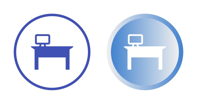 Office Desk Vector Icon