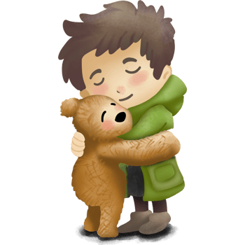 The man hug with bear png