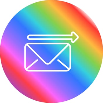 Envelope with arrow Vector Icon