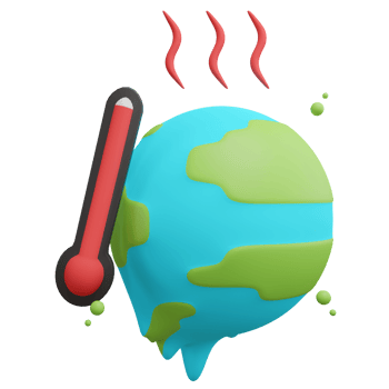 Global warming 3d green energy icon png