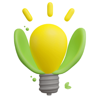 Energy saving lamp light bulb 3d green energy icon png