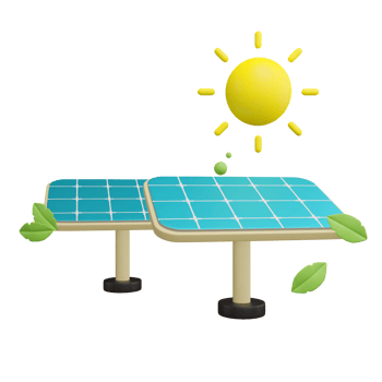 Solar panel 3d green energy icon png