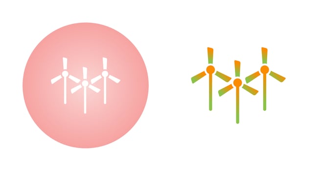 Multiple Windmills Vector Icon