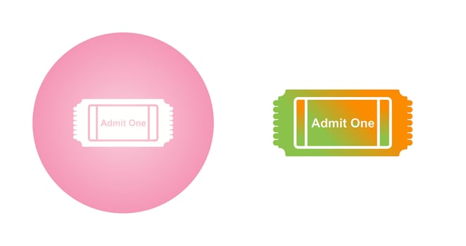 Movie Ticket Vector Icon