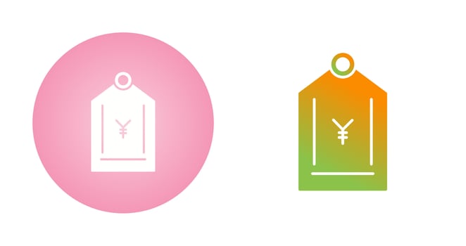 Yen Tag Vector Icon