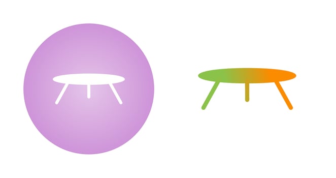 Small Table Vector Icon