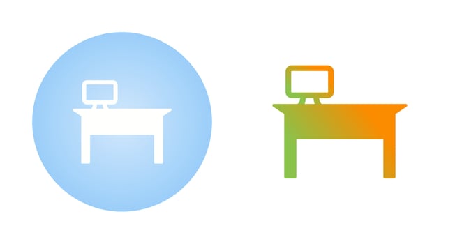 Office Desk Vector Icon