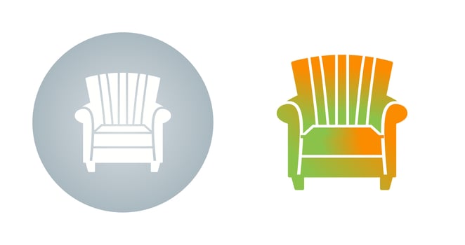 Single Sofa Vector Icon