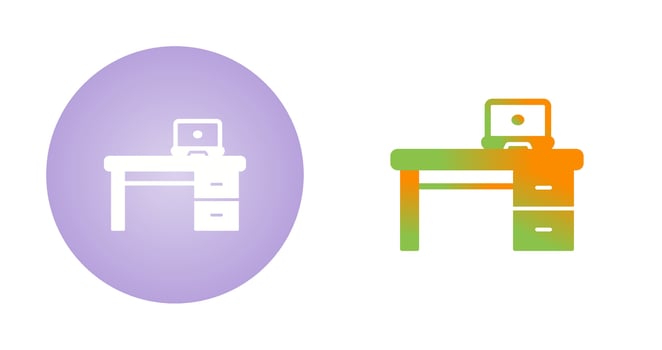 Office Desk Vector Icon