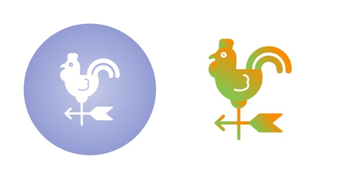 Wind Vane Vector Icon